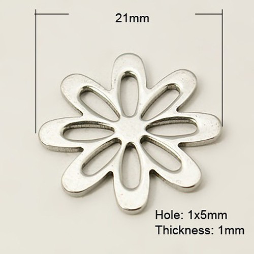 Přívěsek Kytička pr.21mm (1ks) - chirurgická ocel