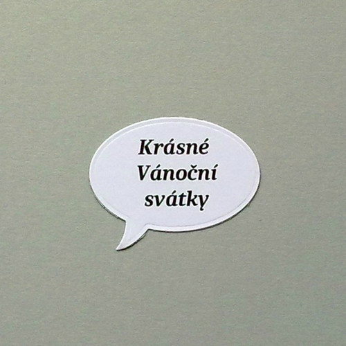 Embosovaný štítek (bubliny oválné) s nápisem