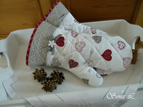 Větší chňapky se srdíčky ~ na vánoce — foto 1