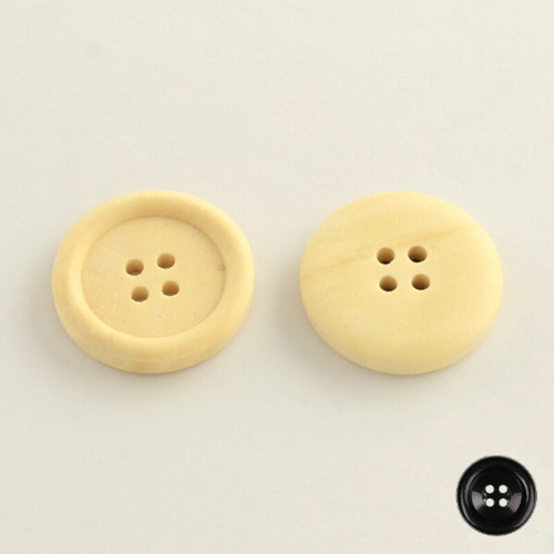 Dřevěný knoflík pr.15mm (20ks) - přírodní