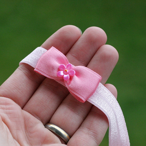 Čelenka pro newborn - růžová minimašlička — foto 1