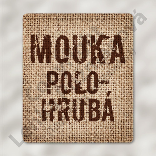 Mouka polohrubá - samolepka na nádobu
