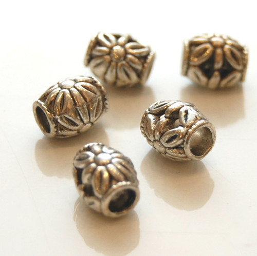 Korálek kovový 5x10mm váleček KS9