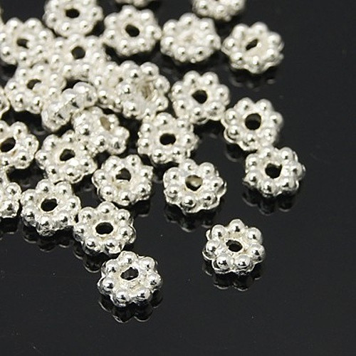 Mezikus Květinka pr.4mm (50ks) - stříbrná