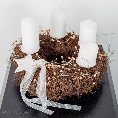 Adventní věnec - hnědý — foto 1