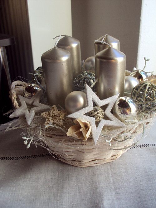 Platina stříbro-třpytivý adventní — foto 1