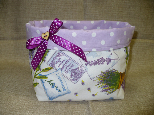 Látkový košíček ,, lavender" — foto 1