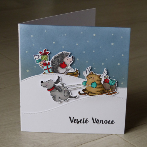 Vánoční přání - na saních — foto 1