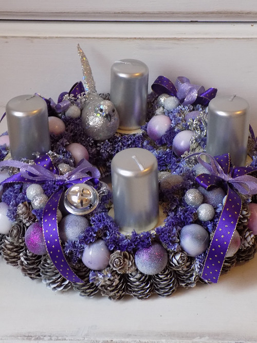 Adventní věneček fialový — foto 1