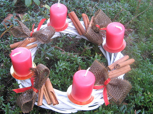 ADVENTNÍ VĚNEC proutěný skořicový — foto 1