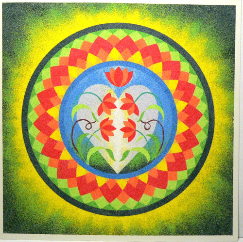 Autorská písková mandala 2 - přitažlivost