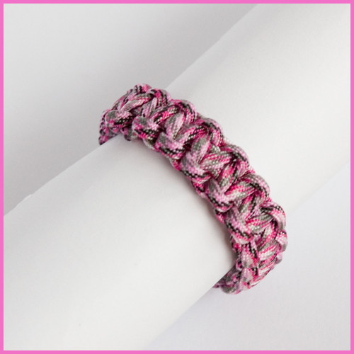Růžový melír - paracord