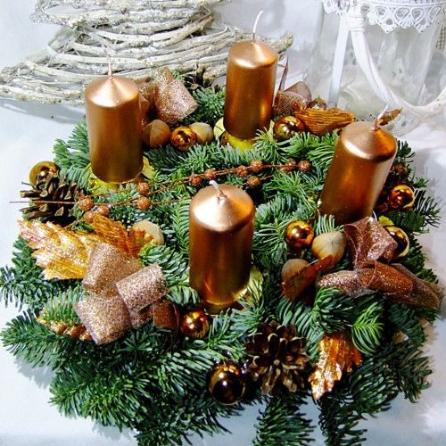 Adventní věnec - Měděný — foto 1