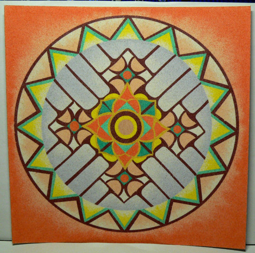 Písková mandala 10 - lapač snů
