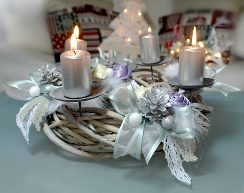 Adventní svícen Shabby chic — foto 1