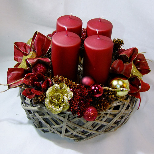 Adventní dekorace - Dark red — foto 1