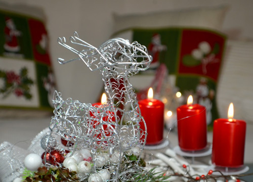 Adventní svícen S jelenem — foto 1