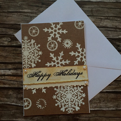 Přání "happy holidays" s vločkami — foto 1