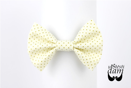 Pánský motýlek "White and Gold"