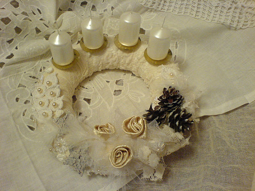 Adventní věnec zlatobílý — foto 1