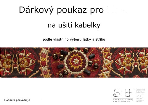 Nákupní poukaz 450 Kč u prodejce kabelky