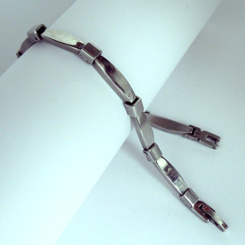 Náramek unisex, nákotník, chirurgická ocel - 22 cm