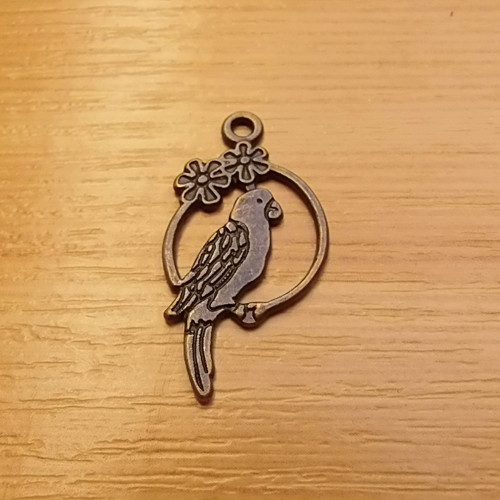 Papoušek - starobronz - 16mm x 28mm