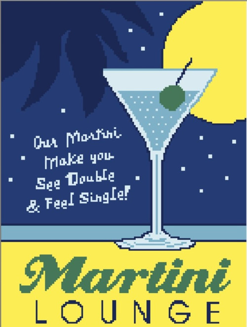 Předloha na vyšívání - Martini Loungue