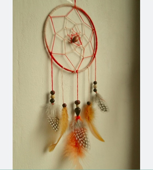 Lapač snů oranžový / dreamcatcher — foto 1