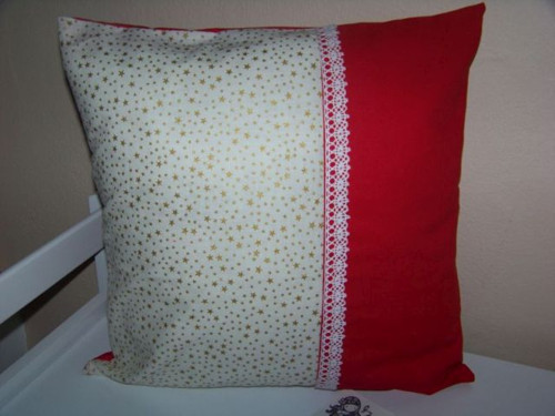 Povlak na polštář 40x40 Vánoční s hvězdičkami