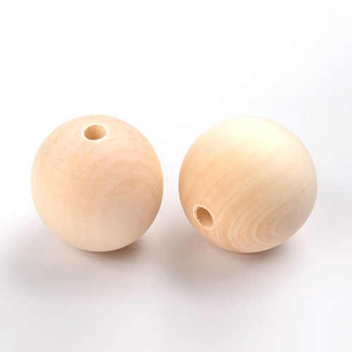 Dřevěné korálky natural 35x33mm (cena 2ks)