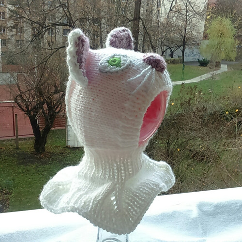 Dětská zimní kukla BÍLÁ KOČIČKA