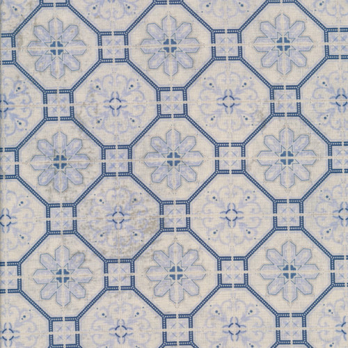 Látka Eclectic Elements Wallflower modré obrazce