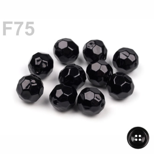 Korálky voskovky Ohňovka pr.14mm (10ks) - černá