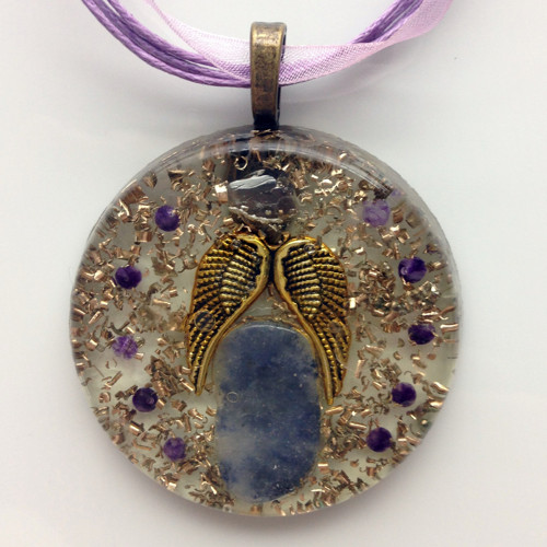 Orgonitová mandalka - anděl lapis lazuli — foto 1