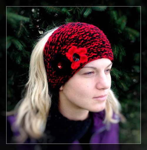 Čelenka red passion s kvítky — foto 1