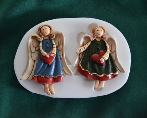 Forma Relief 2 Andělíčci se srdíčkem - 4,5x5,5cm