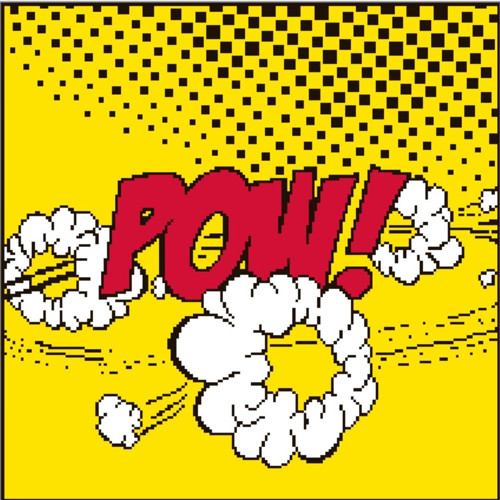 Předloha na vyšívání - Komiksové bubliny POW!