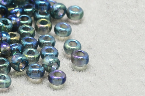 SKO4360, ROKAJL 11/0 Dúha 2mm OceľovoMODRÁ /20g