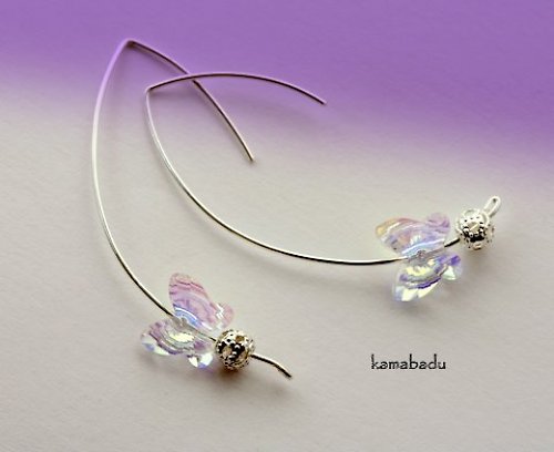 Náušnice swarovski motýlci — foto 1