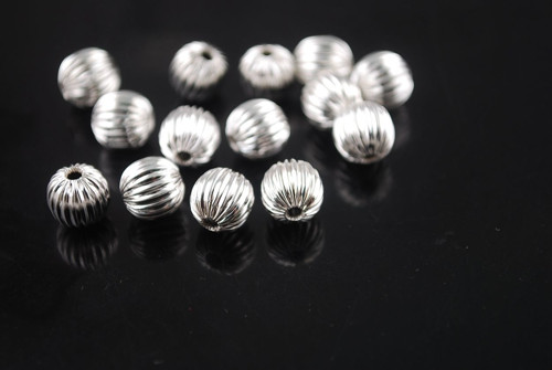 Kovové korálky, 6 mm, 10 ks