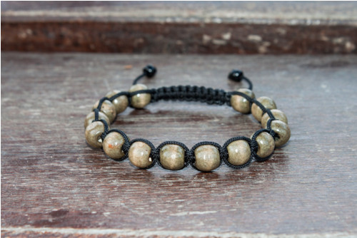 Pánský náramek dřevěný (shamballa) — foto 1