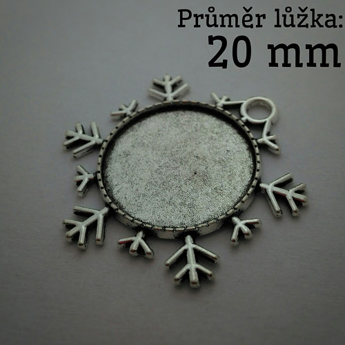 Ozdobné lůžko sněhová vločka - stříbrná b.