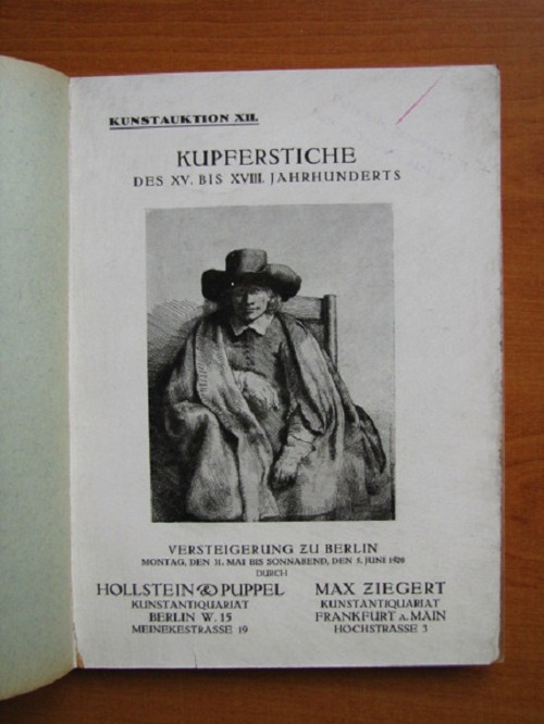 Aukce rytin, Berlin r. 1920
