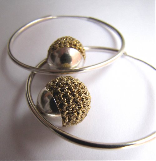 Circles with pearls/gold (maxi) — foto 1