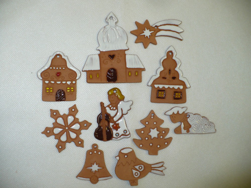 Sada vánočních ozdob terracota č. 2 — foto 1
