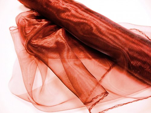 Organza"medená", obroubená — foto 1