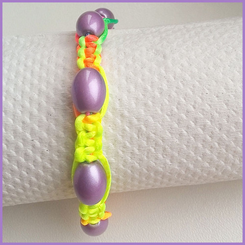 Fialové oválky - macramé — foto 1