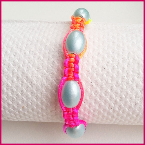 Tyrkysové oválky - macramé — foto 1