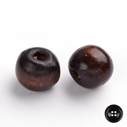Dřevěné korálky pr.12mm (100g) - kávová